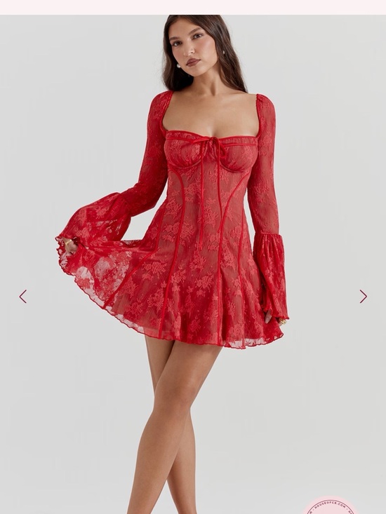 House of CB Dresses & Skirts - House of CB Red Lace Mini Dress